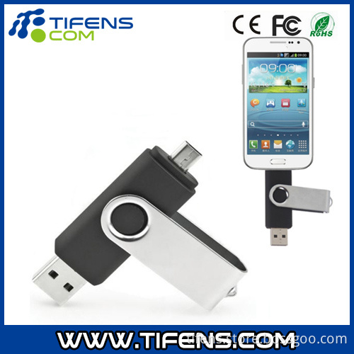8GB Rotatable Clip OTG USB Flash Drive for Smart Phones